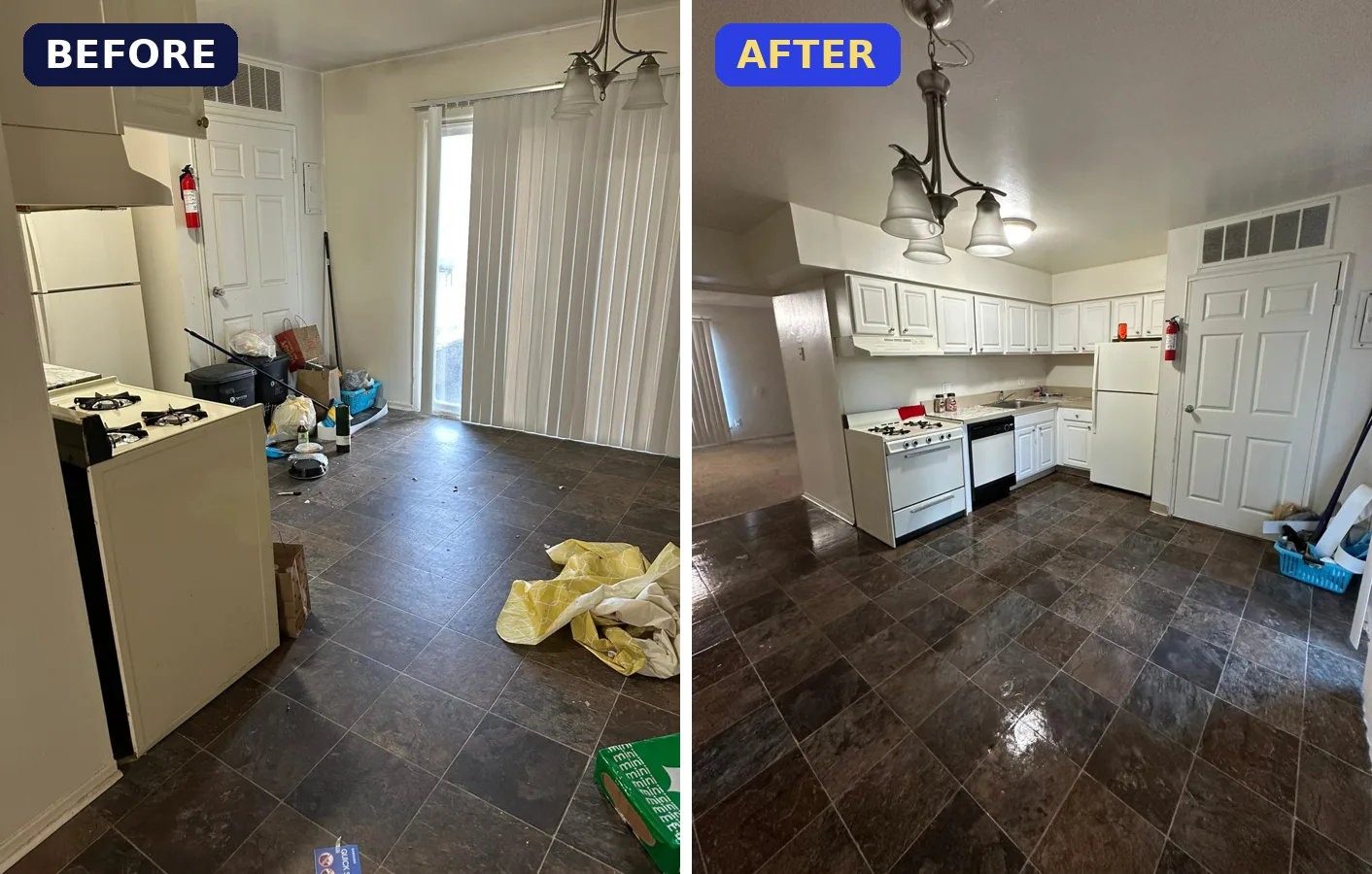 Kitchen reset: before and after
