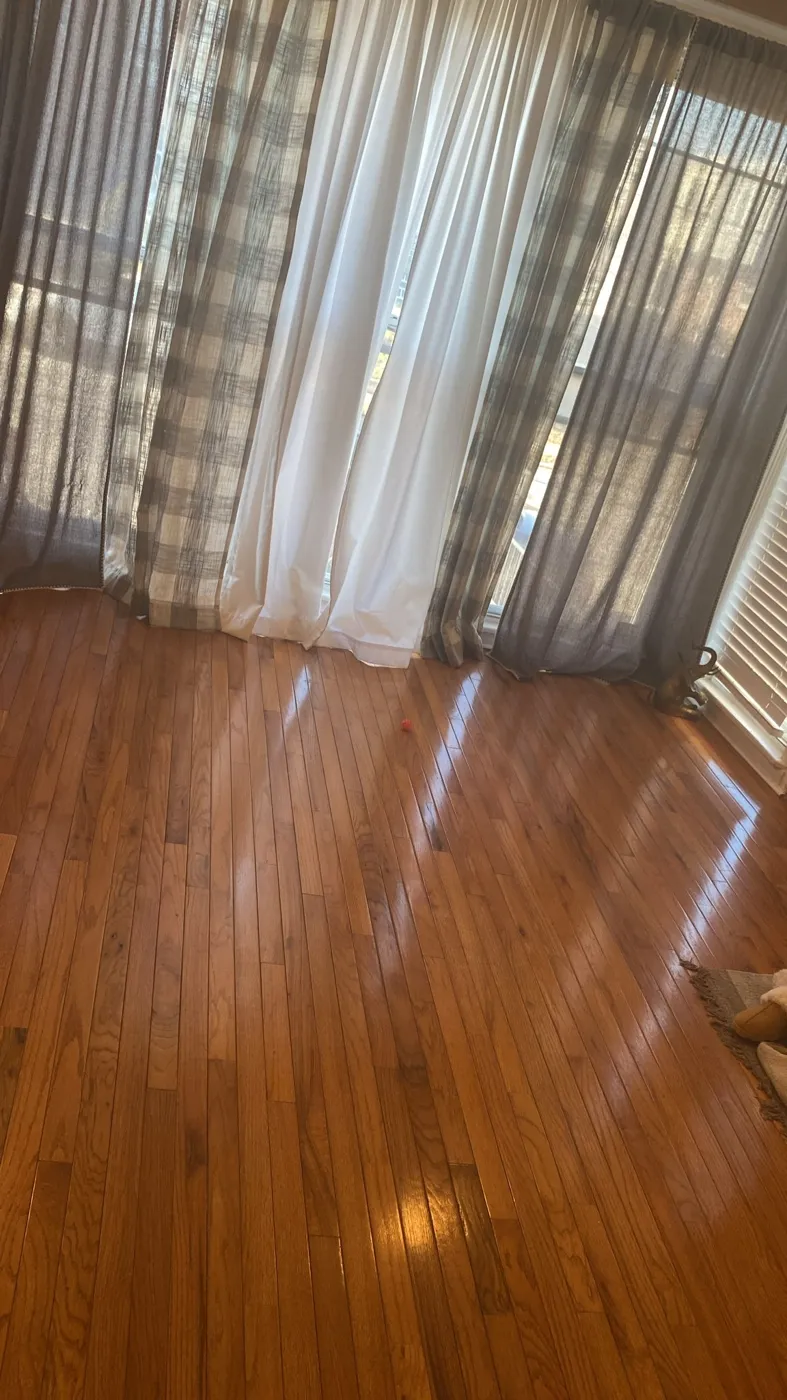 Hardwood floors after a deep clean