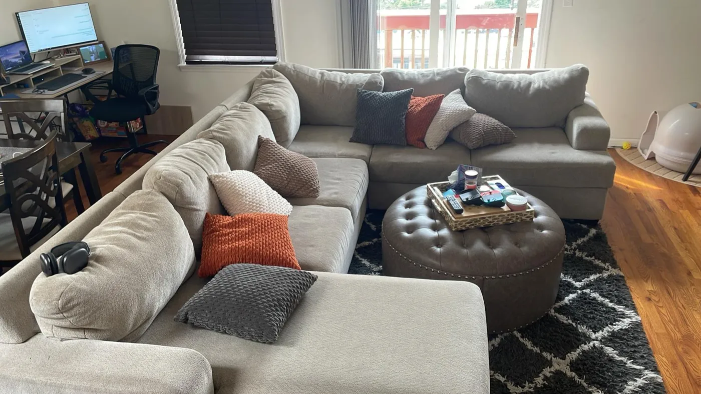 Living room after a clean