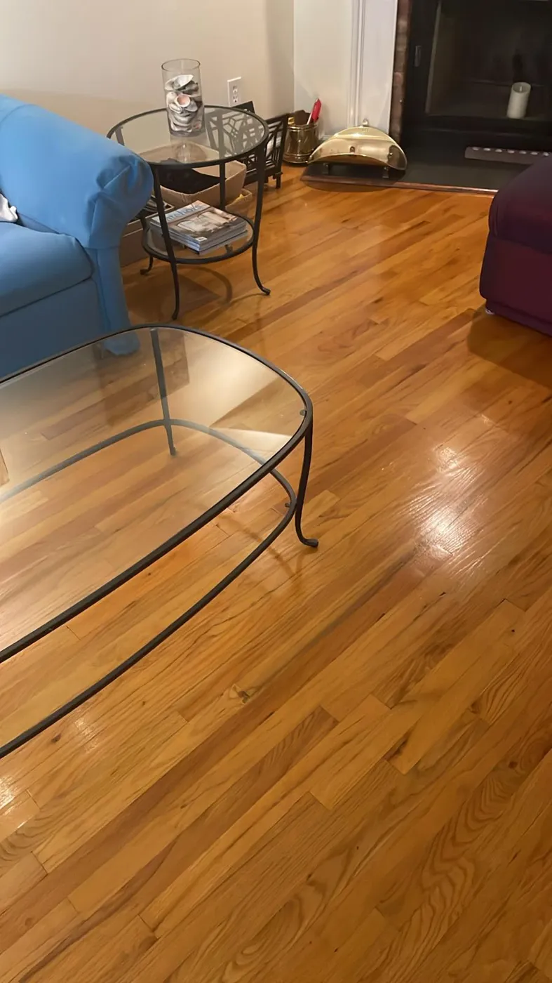 Living room floors after a clean