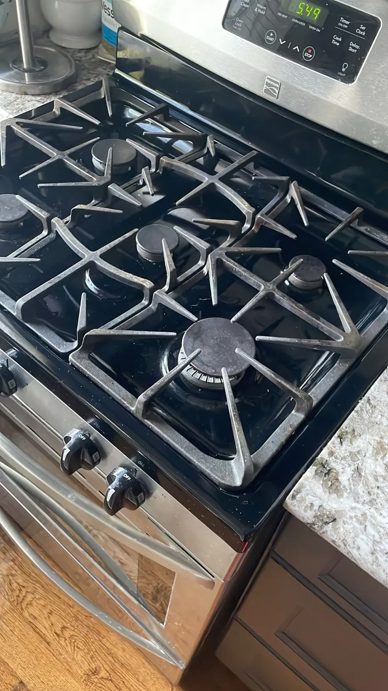 Stovetop after a deep clean