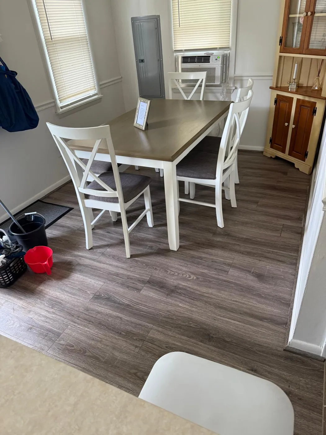 Dining area after a clean