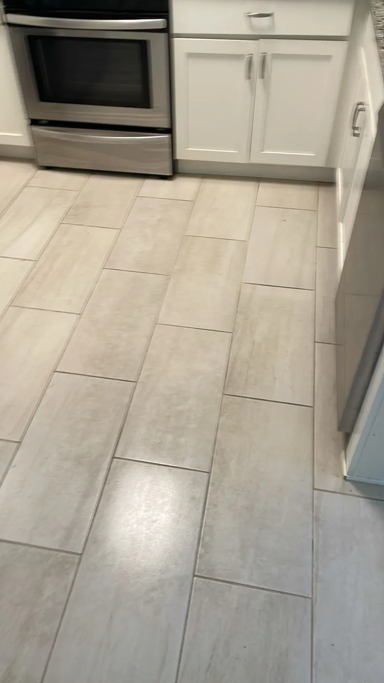 Kitchen floor after a clean