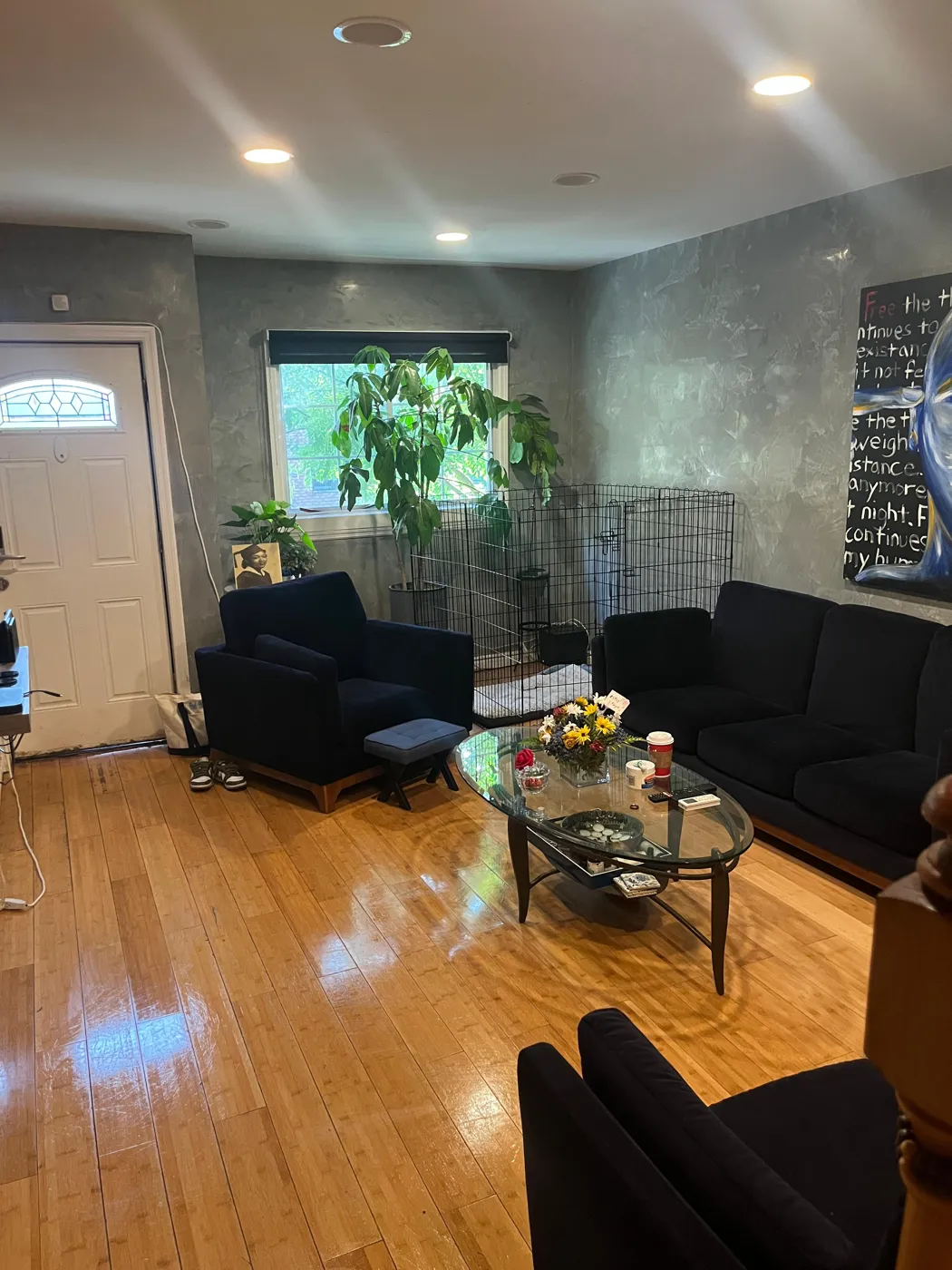 Bright living room after a deep clean