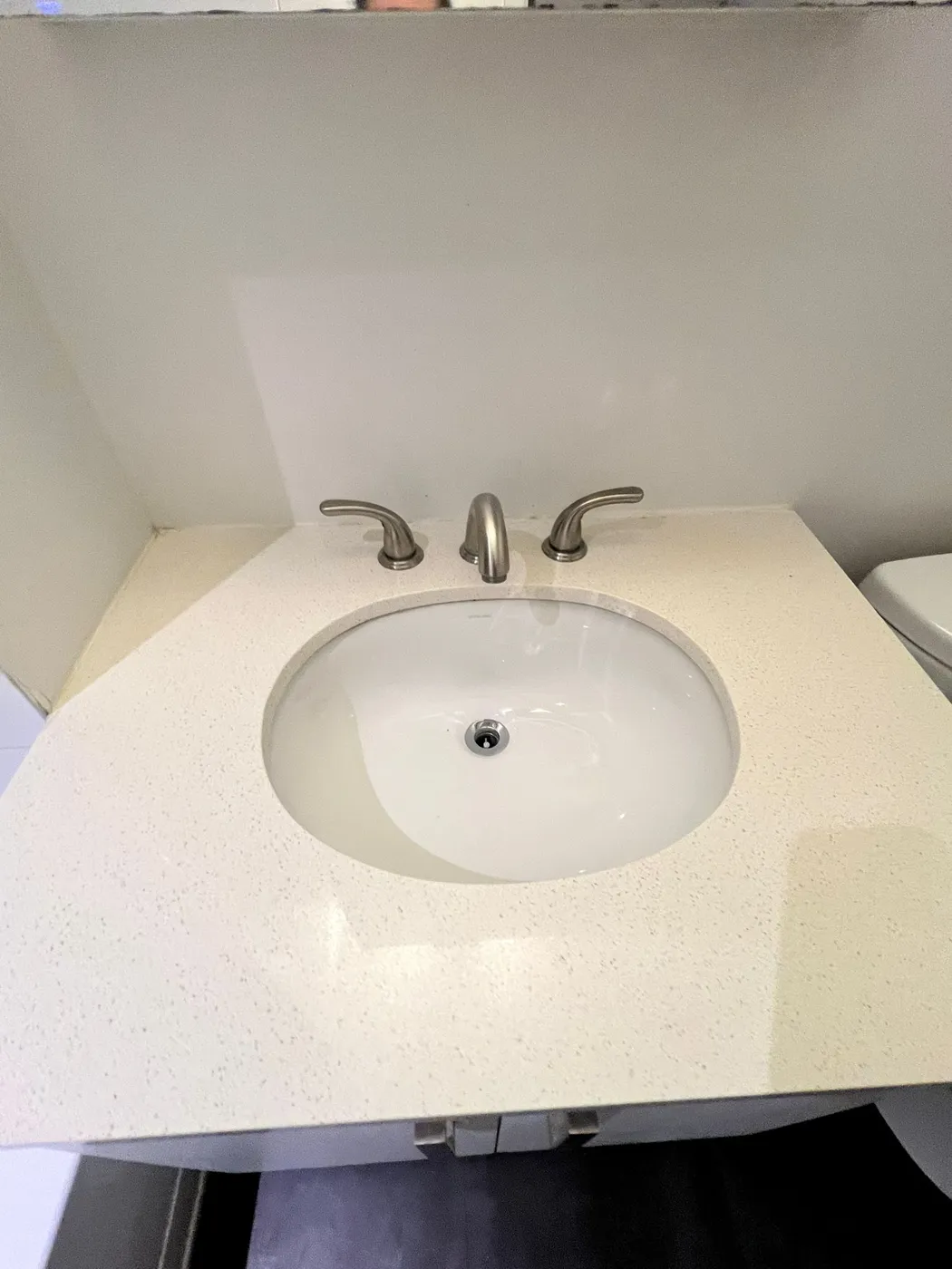Sink and counter after a deep clean