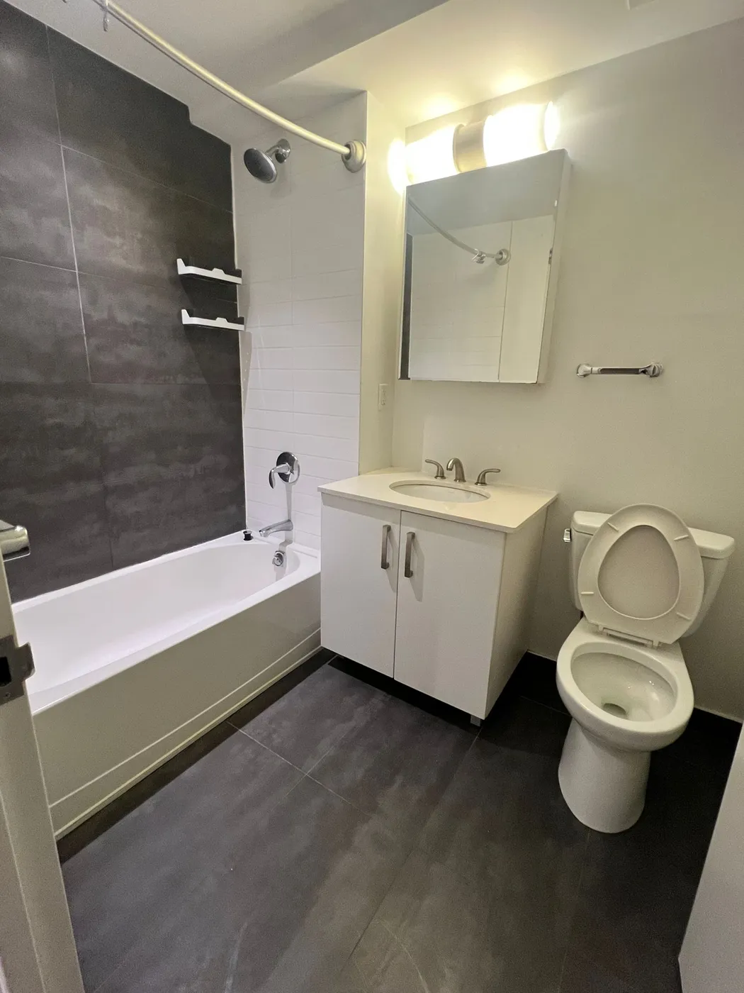Apartment bathroom after a clean